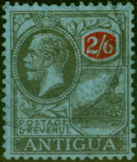 Collectible Postage Stamp Antigua 1921 2s6d Black & Red-Blue SG59 Fine Used