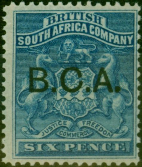 Old Postage Stamp B.C.A Nyasaland 1891 6d Deep Blue SG5 Fine & Fresh MM