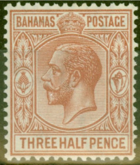 Old Postage Stamp from Bahamas 1934 1 1/2d Brown-Red SG117 V.F Very Lightly Mtd Mint