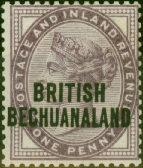Old Postage Stamp from Bechuanaland 1891 1d Lilac SG33 Fine Lightly Mtd Mint