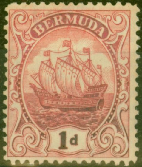 Valuable Postage Stamp from Bermuda 1925 1d Scarlet SG78c (II) Good MNH