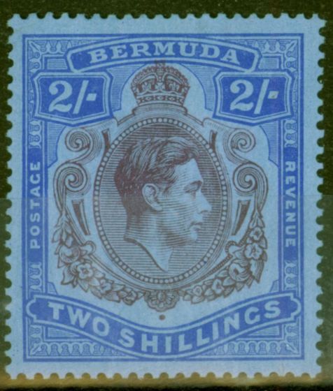 Valuable Postage Stamp from Bermuda 1938 2s Dp Purple & Ultramarine-Grey Blue SG116 V.F Very Lightly Mtd Mint