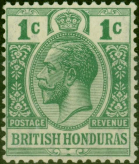 Rare Postage Stamp British Honduras 1921 1c Green SG122 Fine LMM