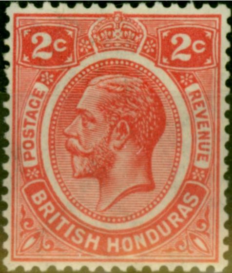 Rare Postage Stamp British Honduras 1926 2c Rose-Carmine SG128 Fine MNH (2)