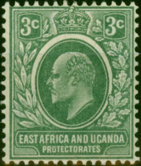 Collectible Postage Stamp East Africa KUT 1907 3c Grey-Green SG35 Fine MM