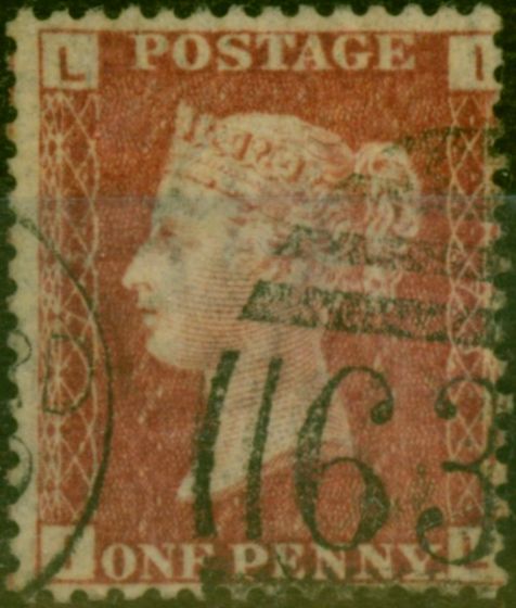 Old Postage Stamp GB 1864 1d Red SG43 Pl 73 Fine Used