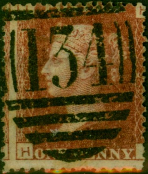 Collectible Postage Stamp GB 1864 1d Rose-Red SG43-44 Pl.195 Fine Used