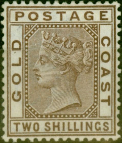 Valuable Postage Stamp Gold Coast 1888 2s Deep Brown SG19a Fine MM
