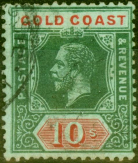 Collectible Postage Stamp from Gold Coast 1916 10s Olive-Back SG83a Fine Used