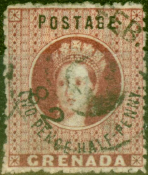 Valuable Postage Stamp from Grenada 1881 2 1/2d Claret SG25 Fine Used