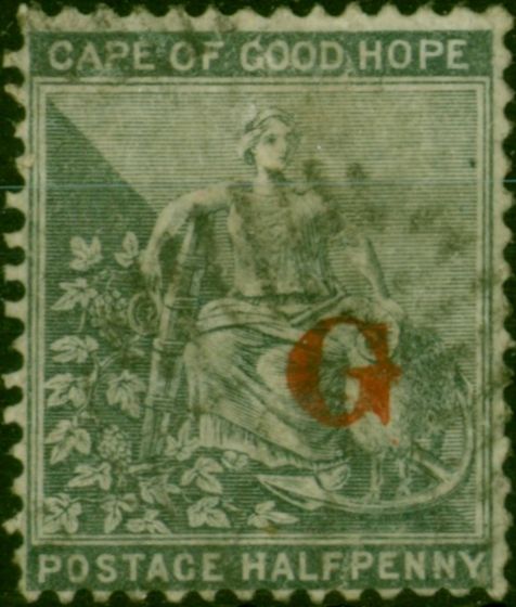 Old Postage Stamp Griqualand West 1877 1/2d Grey-Black SG4c Type 3 Good Used