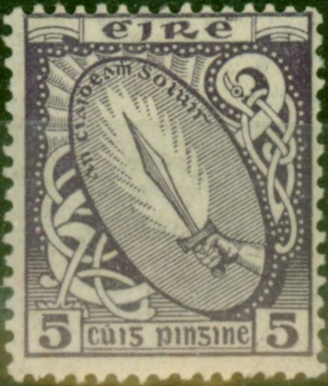 Valuable Postage Stamp Ireland 1923 5d Deep Vilolet SG78 Fine VLMM