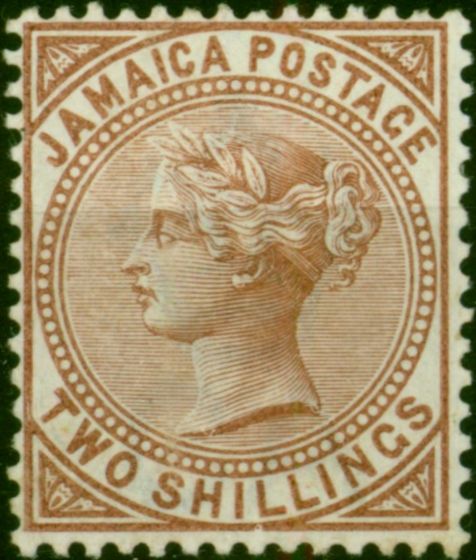 Old Postage Stamp Jamaica 1897 2s Venetian Red SG25 Fine MM