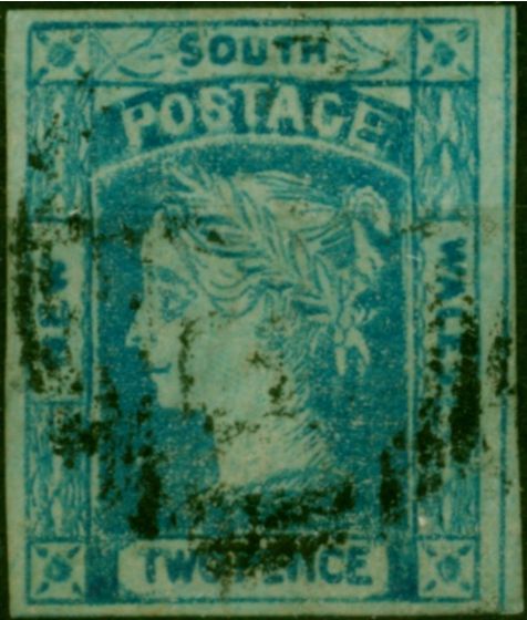 N.S.W 1854 2d Ultramarine SG84 Fine Used (2) . Queen Victoria (1840-1901) Used Stamps