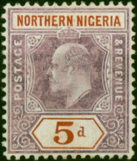 Northern Nigeria 1902 5d Dull Purple & Chestnut SG14 Fine MM. King Edward VII (1902-1910) Mint Stamps
