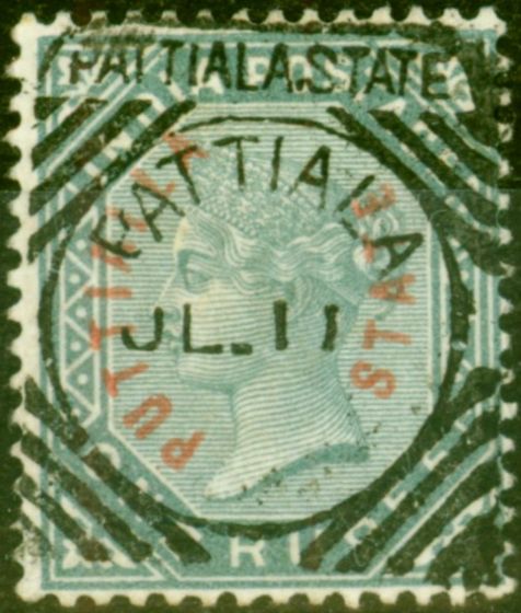 Valuable Postage Stamp from Patiala 1884 1R Slate SG6 Very Fine Used Rare