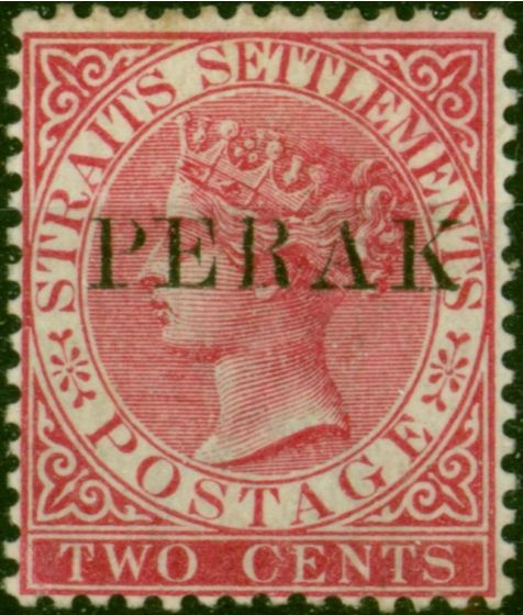 Perak 1889 2c Bright Rose SG17c Fine VLMM . Queen Victoria (1840-1901) Mint Stamps