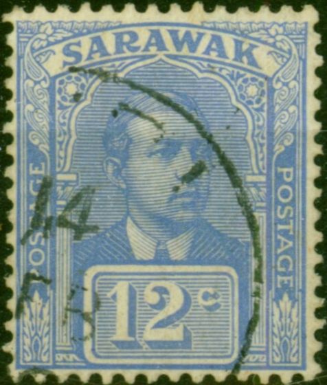 Sarawak 1922 12c Bright Blue SG70 Fine Used (2). King George V (1910-1936) Used Stamps