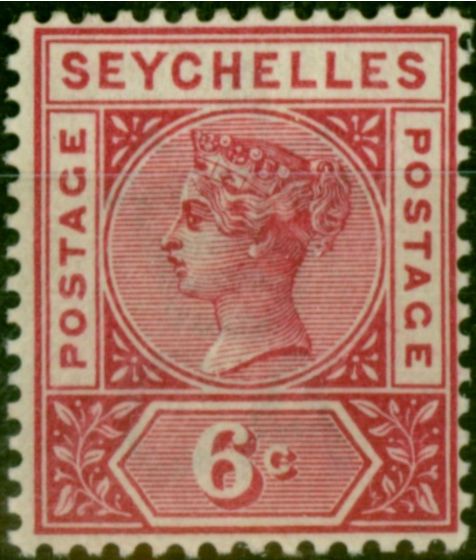 Collectible Postage Stamp Seychelles 1900 6c Carmine SG29 Fine VLMM