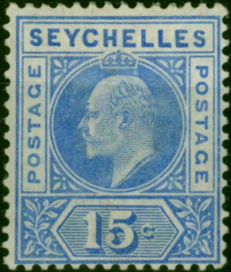 Seychelles 1903 15c Ultramarine SG50 Fine MM  King Edward VII (1902-1910) Old Stamps
