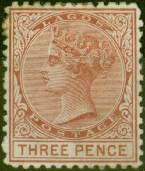 Collectible Postage Stamp Sierra Leone 1875 3d Red-Brown SG3 Good MM
