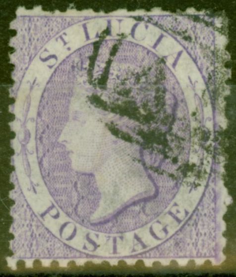 Collectible Postage Stamp from St Lucia 1864 (6d) Mauve SG13a Fine Used
