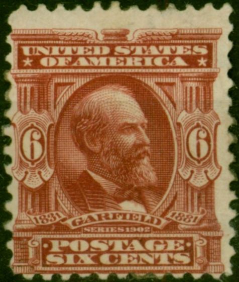 U.S.A 1903 6c Brownish Lake SG311a Good MM  King Edward VII (1902-1910) Valuable Stamps