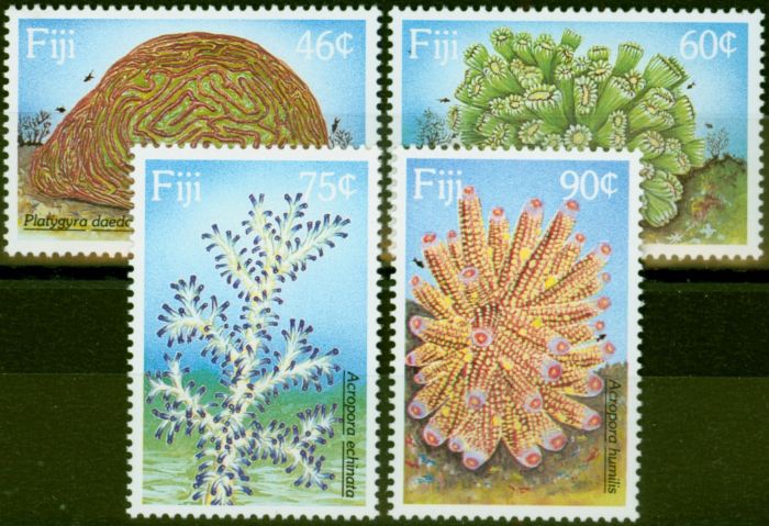 Old Postage Stamp from Fiji 1989 Corals Set of 4 SG794-797 Very Fine MNH