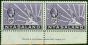 Rare Postage Stamp Nyasaland 1934 6d Violet SG120 Fine MNH Imprint Pair