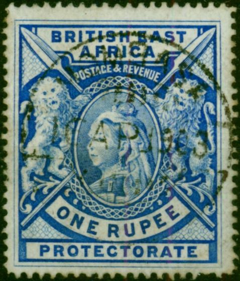 B.E.A KUT 1903 1R Bright Ultramarine SG92b V.F.U . King Edward VII (1902-1910) Used Stamps