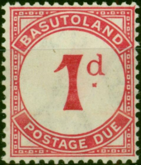 Basutoland 1938 1d Scarlet SGD1a Good MM . King George VI (1936-1952) Mint Stamps