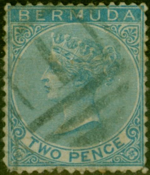 Valuable Postage Stamp Bermuda 1866 2d Dull Blue SG3 Good Used (2)