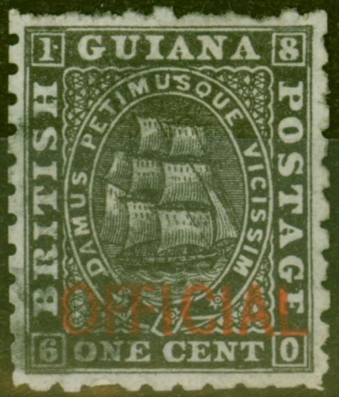 Collectible Postage Stamp from British Guiana 1875 1c Black SG01 Fine Used