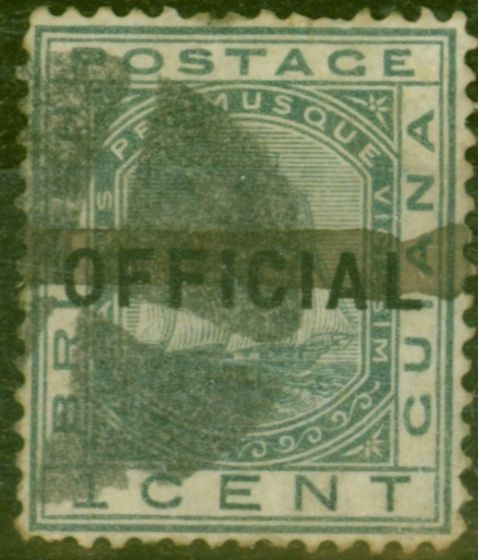 Valuable Postage Stamp from British Guiana 1878 1c Slate SG139 Good Used