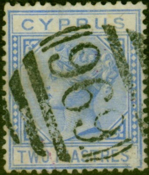 Old Postage Stamp Cyprus 1881 2pi Blue SG13 Used Fine