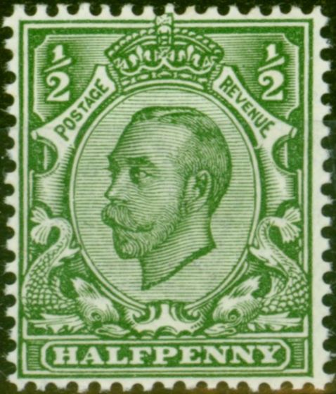 Collectible Postage Stamp GB 1911 1/2d Bright Green SG325 Fine MNH