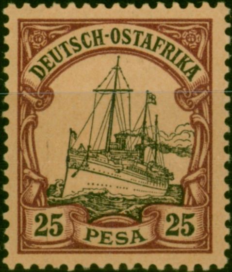 Old Postage Stamp German East Africa 1901 25p Black & Purple on Buff SG21 V.F VLMM