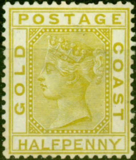 Valuable Postage Stamp from Gold Coast 1883 1/2d Olive-Yellow SG9 Fine & Fresh Unused