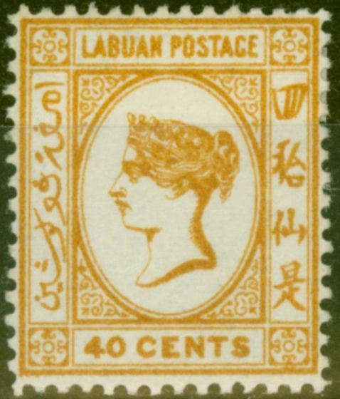 Valuable Postage Stamp from Labuan 1894 40c Orange-Buff SG57 Fine Mounted Mint