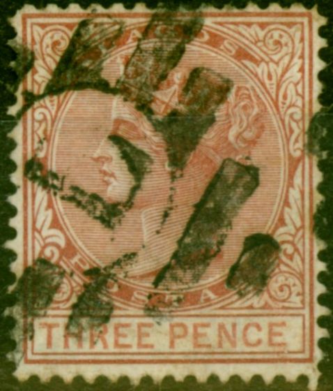 Old Postage Stamp from Lagos 1876 3d Chestnut SG13 Fine Used