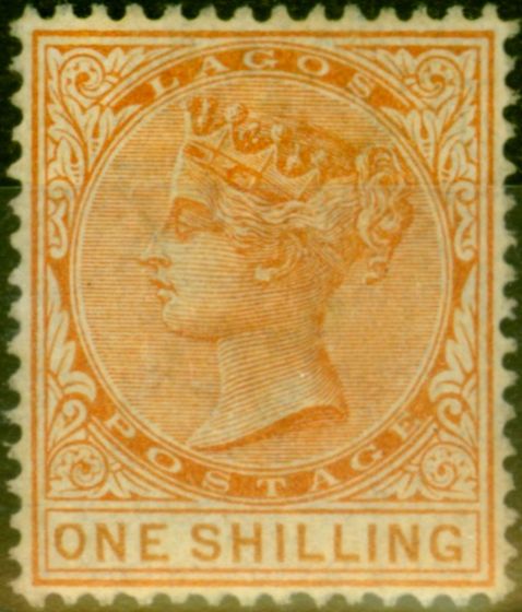 Collectible Postage Stamp from Lagos 1879 1s Orange SG16 V.F & Fresh Lightly Mtd Mint