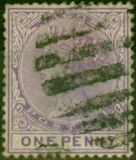 Collectible Postage Stamp Lagos 1882 1d Lilac-Mauve SG17 Good Used