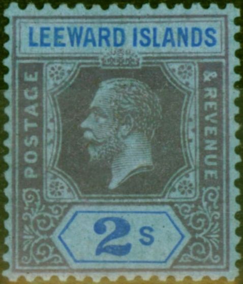 Collectible Postage Stamp Leeward Islands 1922 2s Purple & Blue-Blue SG55 Fine LMM