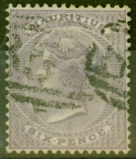 Valuable Postage Stamp from Mauritius 1863 6d Dull Violet SG63 Fine Used