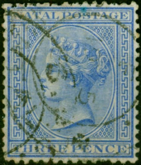 Natal 1884 3d Blue SG100 Good Used Queen Victoria (1840-1901) Old Stamps
