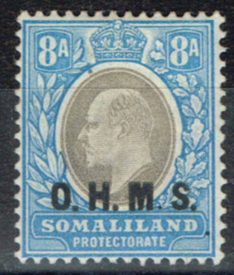 Rare Postage Stamp from Somaliland 1904 8a Grey-Black & Pale Blue SG013 Fine Mtd Mint