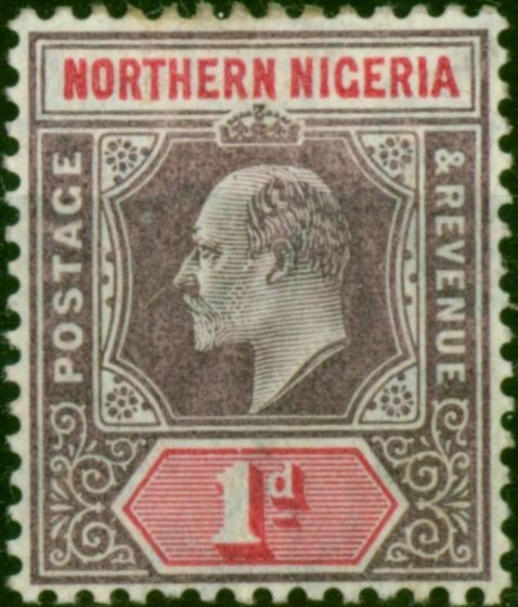 Northern Nigeria 1905 1d Dull Purple & Carmine SG21 Fine MM (2). King Edward VII (1902-1910) Mint Stamps