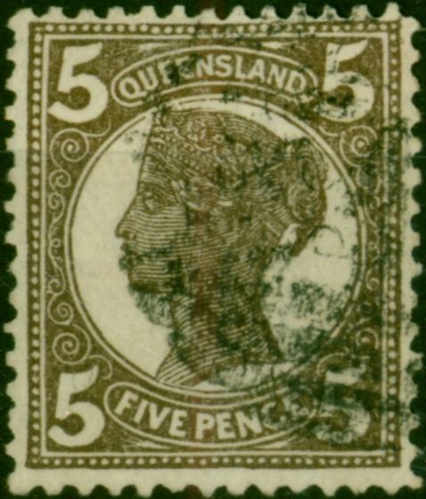 Queensland 1907 5d Dull Brown SG295 Fine Used  King Edward VII (1902-1910) Old Stamps