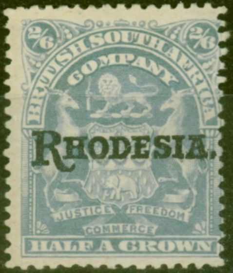 Collectible Postage Stamp from Rhodesia 1909 2s6d Bluish-Grey SG108 Fine Mtd Mint