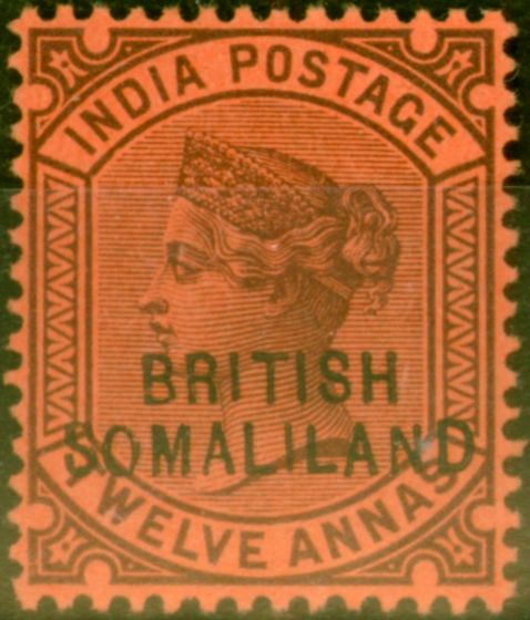 Collectible Postage Stamp from Somaliland 1903 12a Purple-Red SG20 Fine & Fresh Mtd Mint